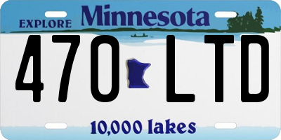 MN license plate 470LTD