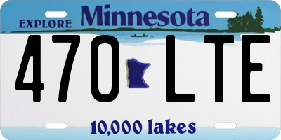 MN license plate 470LTE