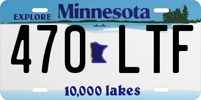 MN license plate 470LTF