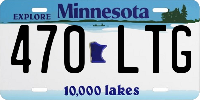 MN license plate 470LTG