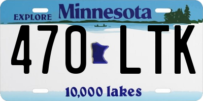MN license plate 470LTK