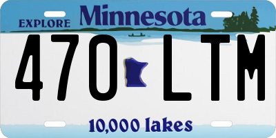 MN license plate 470LTM