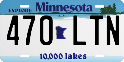 MN license plate 470LTN