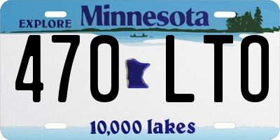 MN license plate 470LTO