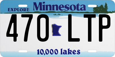 MN license plate 470LTP