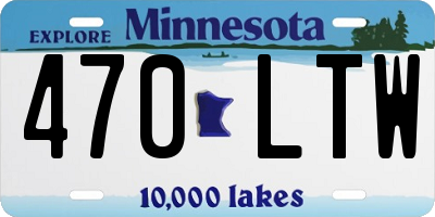 MN license plate 470LTW