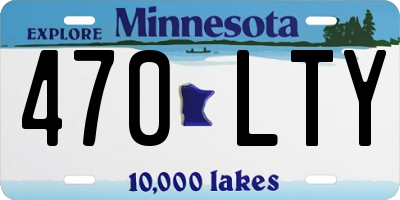 MN license plate 470LTY