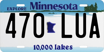 MN license plate 470LUA