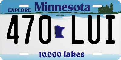 MN license plate 470LUI