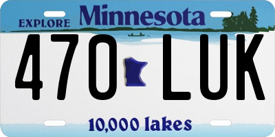 MN license plate 470LUK