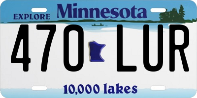 MN license plate 470LUR