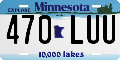 MN license plate 470LUU