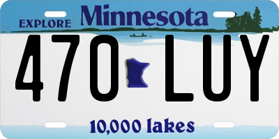 MN license plate 470LUY