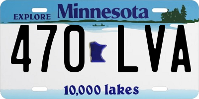 MN license plate 470LVA