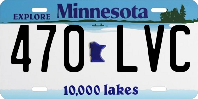 MN license plate 470LVC