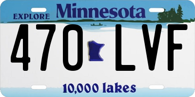 MN license plate 470LVF