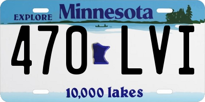 MN license plate 470LVI