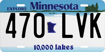 MN license plate 470LVK