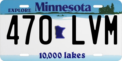 MN license plate 470LVM