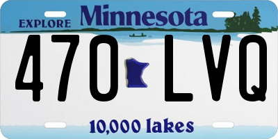 MN license plate 470LVQ