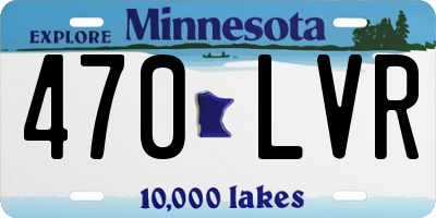MN license plate 470LVR