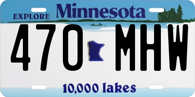 MN license plate 470MHW