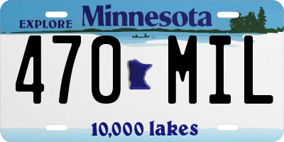 MN license plate 470MIL