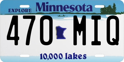 MN license plate 470MIQ