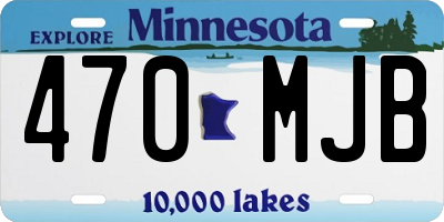 MN license plate 470MJB