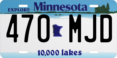 MN license plate 470MJD