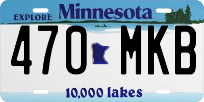 MN license plate 470MKB