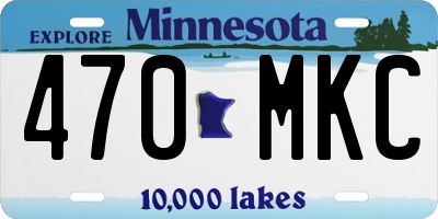 MN license plate 470MKC