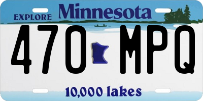 MN license plate 470MPQ