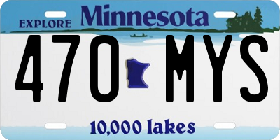 MN license plate 470MYS