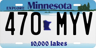 MN license plate 470MYV