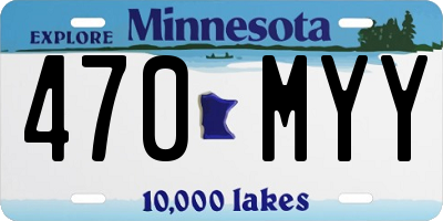 MN license plate 470MYY