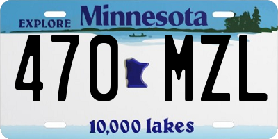 MN license plate 470MZL