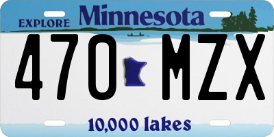 MN license plate 470MZX