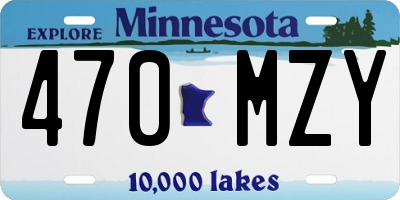 MN license plate 470MZY