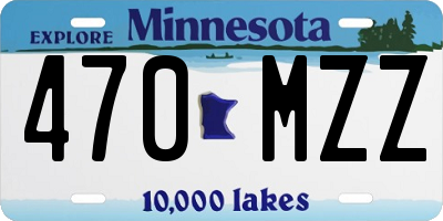 MN license plate 470MZZ