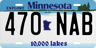 MN license plate 470NAB
