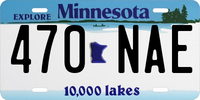 MN license plate 470NAE