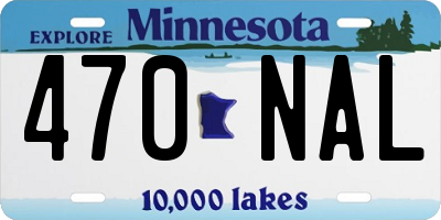 MN license plate 470NAL