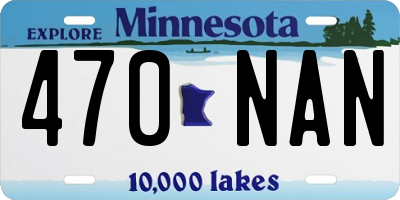 MN license plate 470NAN