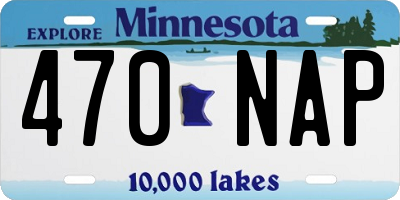 MN license plate 470NAP