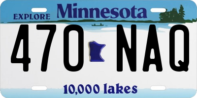 MN license plate 470NAQ