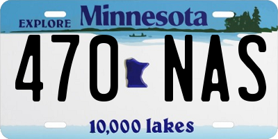 MN license plate 470NAS