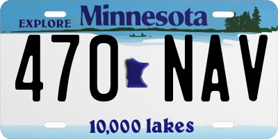 MN license plate 470NAV