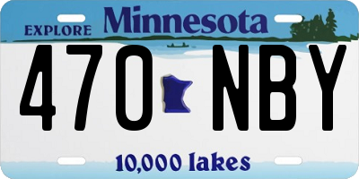 MN license plate 470NBY