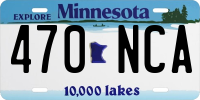 MN license plate 470NCA